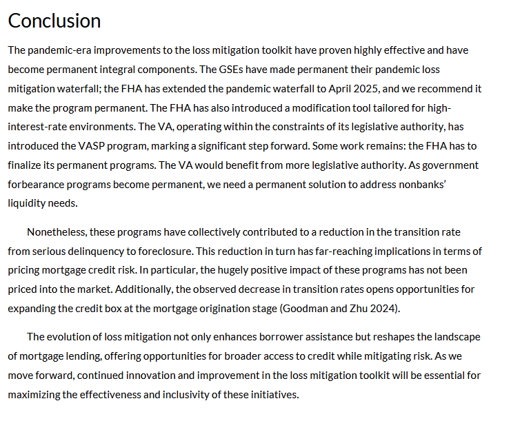 Conclusion page of the Urban Institute report. Text states that the VA, operating within the constraints of its legislative authority, has introduced the VASP program, marking a significant step forward; that some work remains; and that the VA would benefit from more legislative authority.